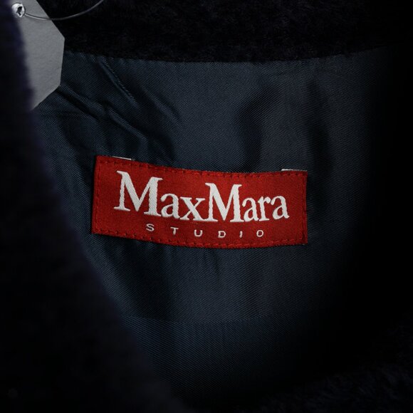 Max Mara Studio Blue Alpaca Coat - Picture 4 of 15